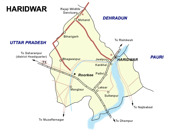 A Route Map to Haridwar 