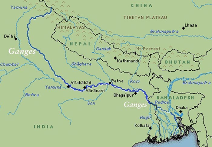 Holy River Ganga Map